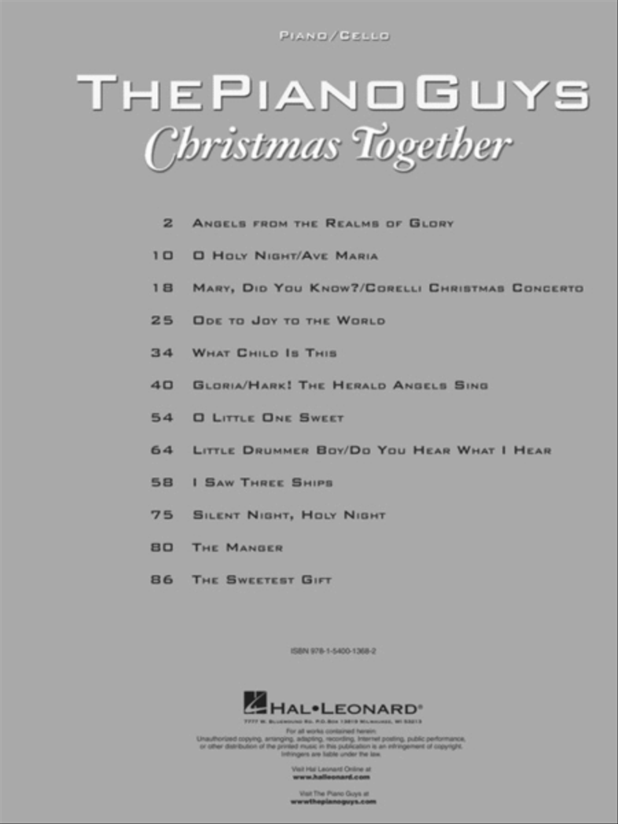 The Piano Guys – Christmas Together Piano Solo scores gallery preview page 2