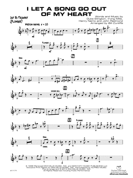 I Let a Song Go Out of My Head: 1st B-flat Trumpet