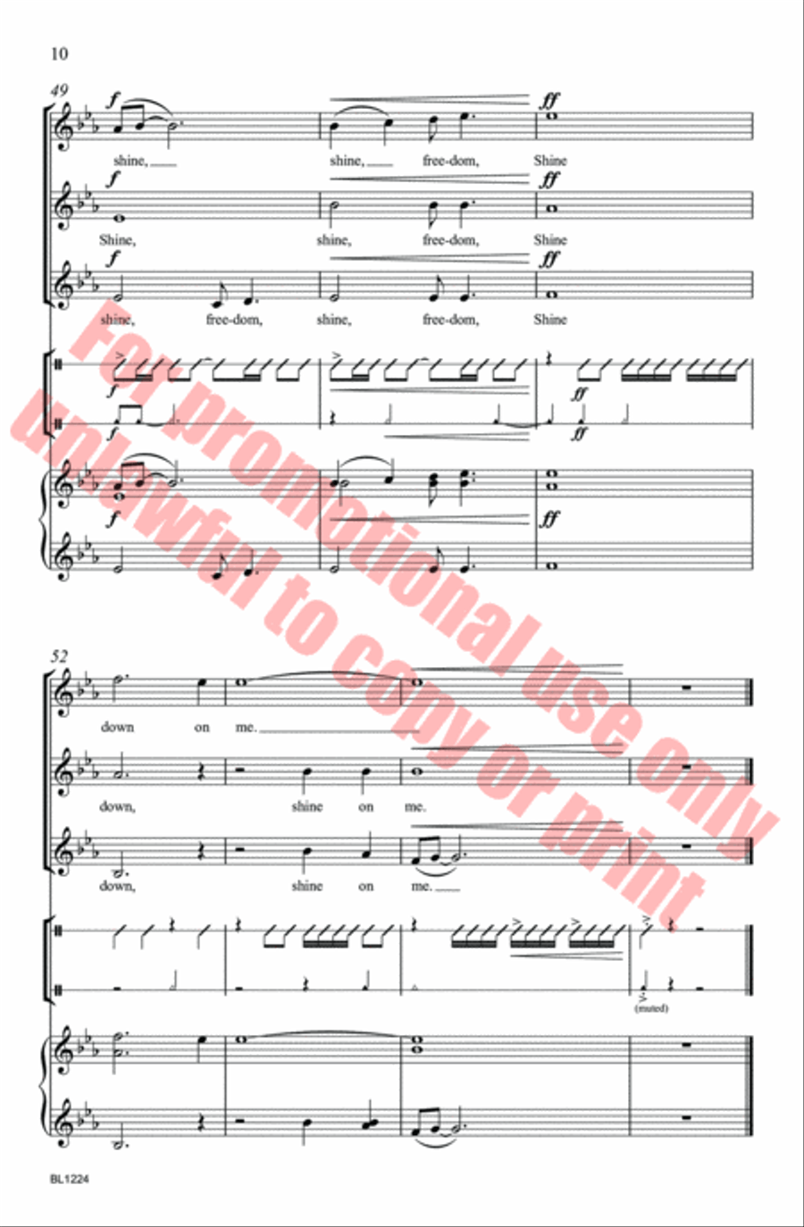 Freedom's Hallowed Light SSA scores gallery preview page 10
