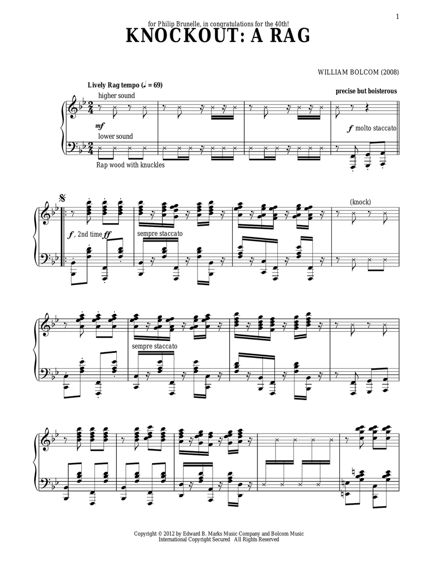 Knockout: A Rag Piano Solo scores gallery preview page 1
