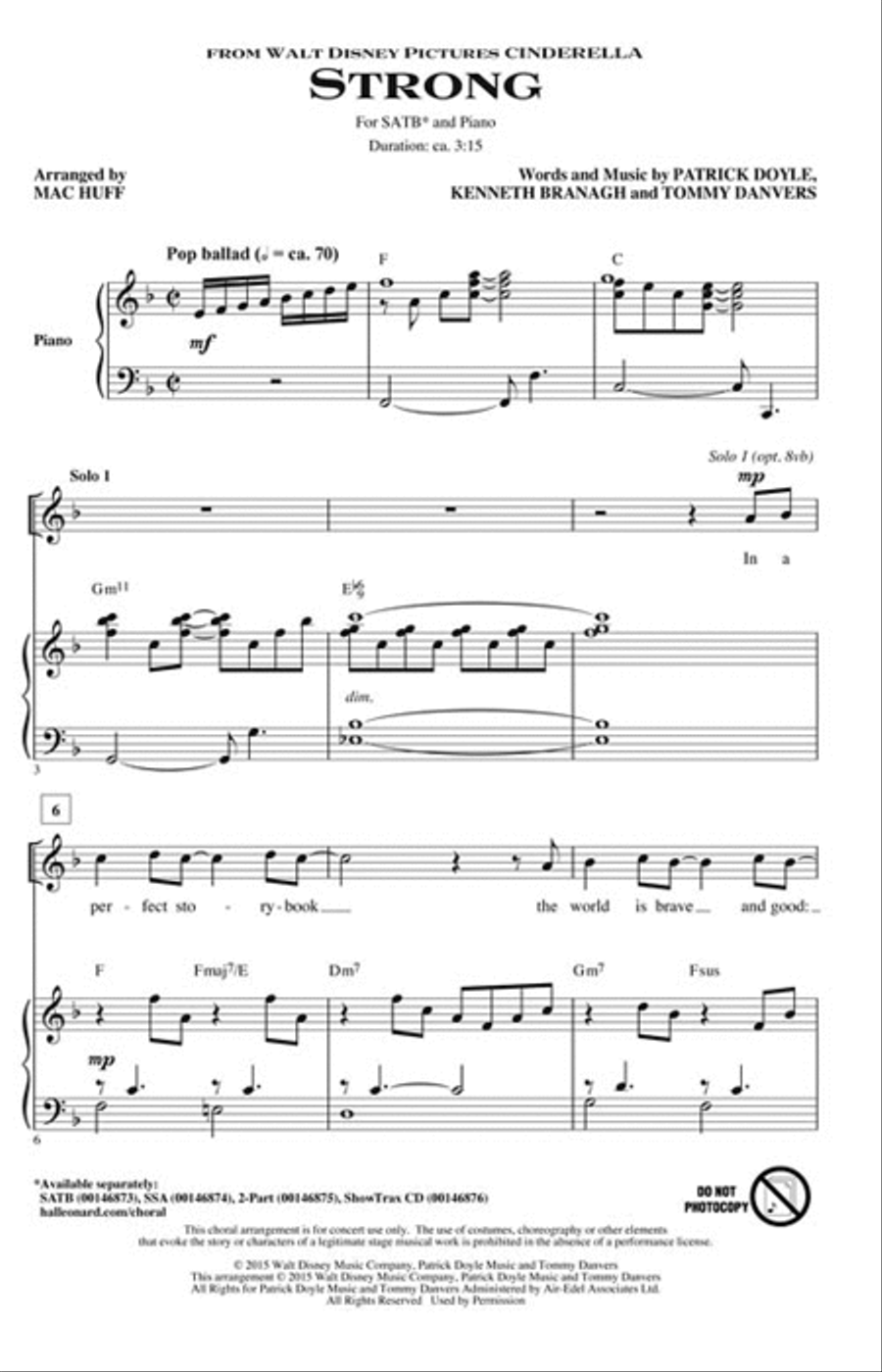 Strong (from Cinderella) Choir scores gallery preview page 2