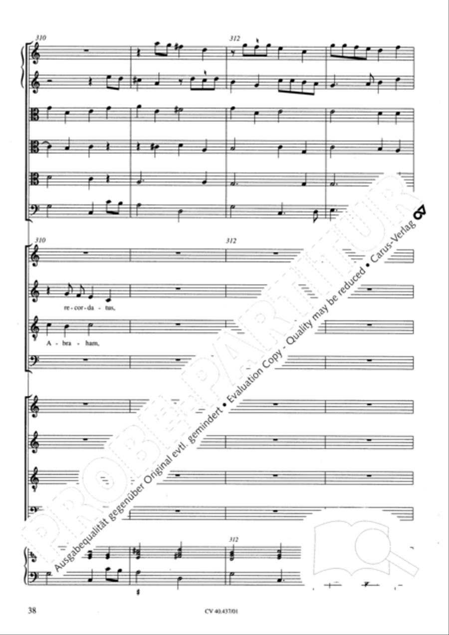 Magnificat a 8 voci con 6 vel 10 istromenti 4-Part scores gallery preview page 34