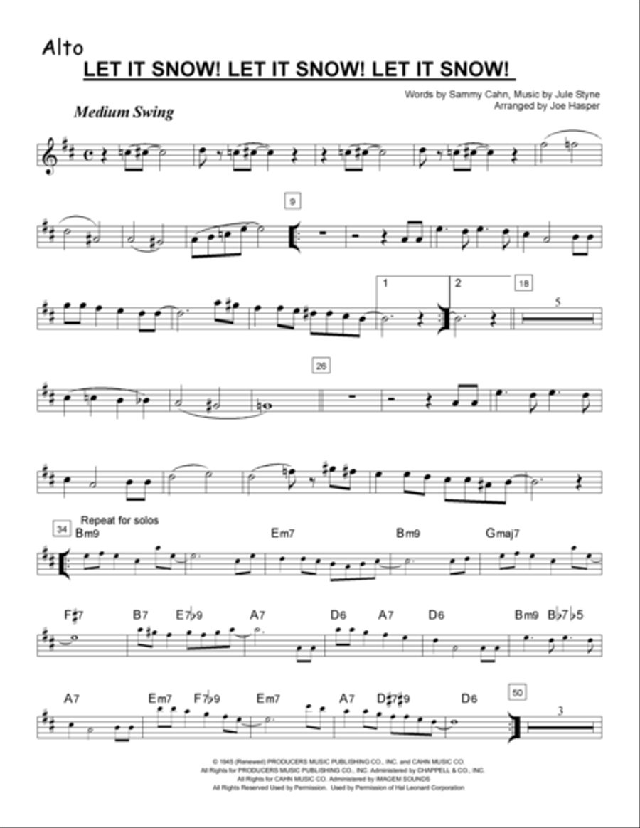 Let It Snow! Let It Snow! Let It Snow! Jazz Ensemble scores gallery preview page 2