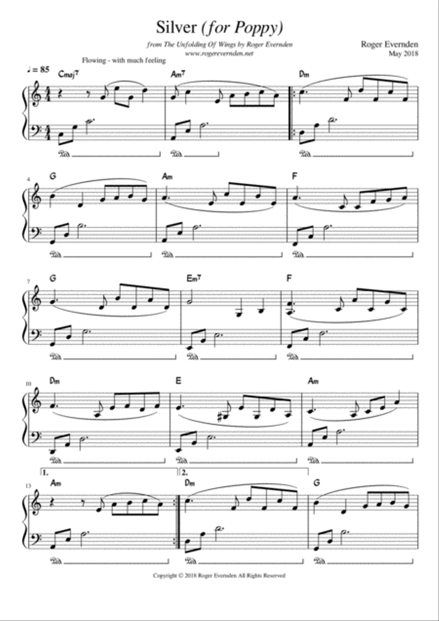 Silver Easy Piano scores gallery preview page 1