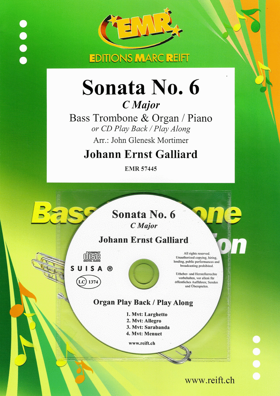Sonata No. 6 Trombone scores gallery preview page 1
