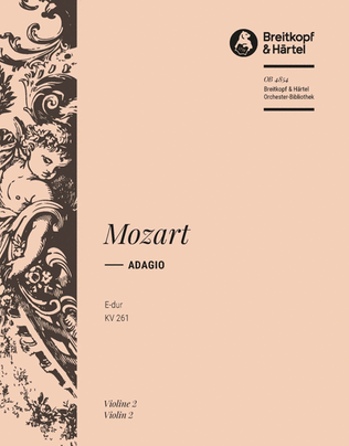 Book cover for Adagio in E major K. 261