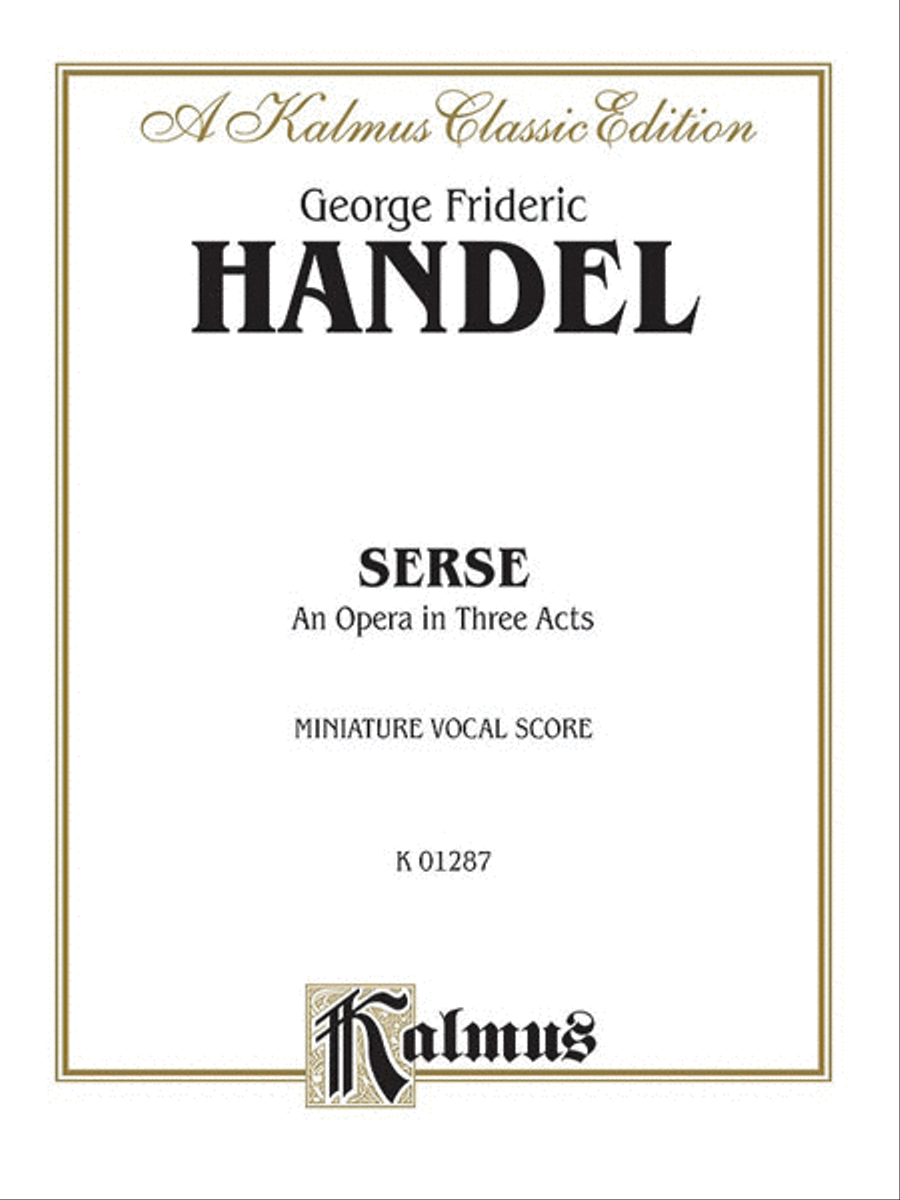 Serse (1738) Voice scores gallery preview page 1