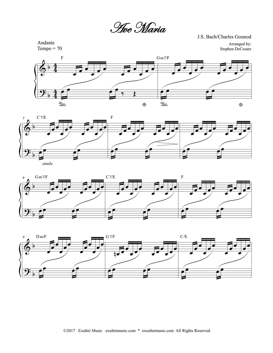 Ave Maria (Duet for Bb-Trumpet) Trumpet Duet scores gallery preview page 6