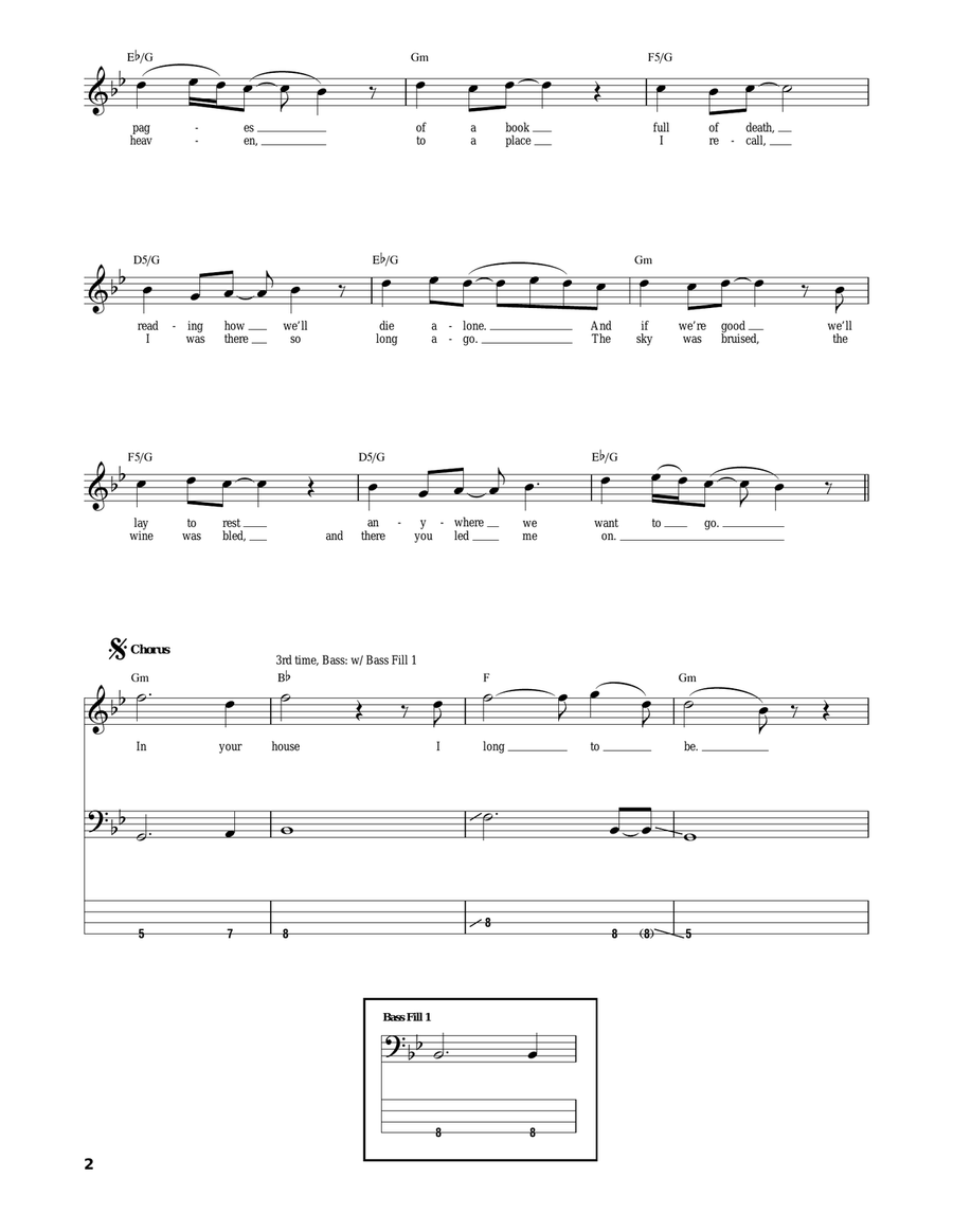 Like A Stone Electric Guitar scores gallery preview page 2