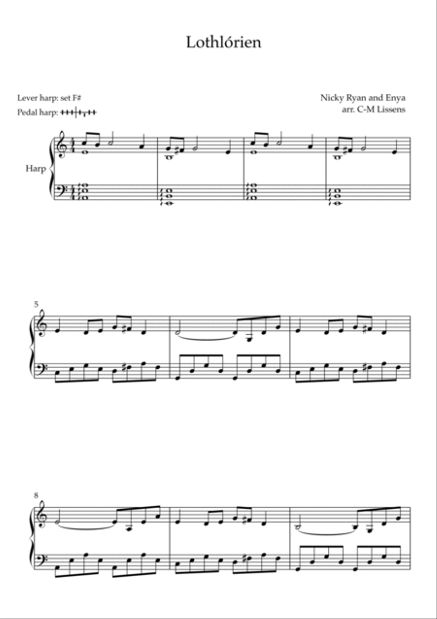 Lothlorien Harp scores gallery preview page 2
