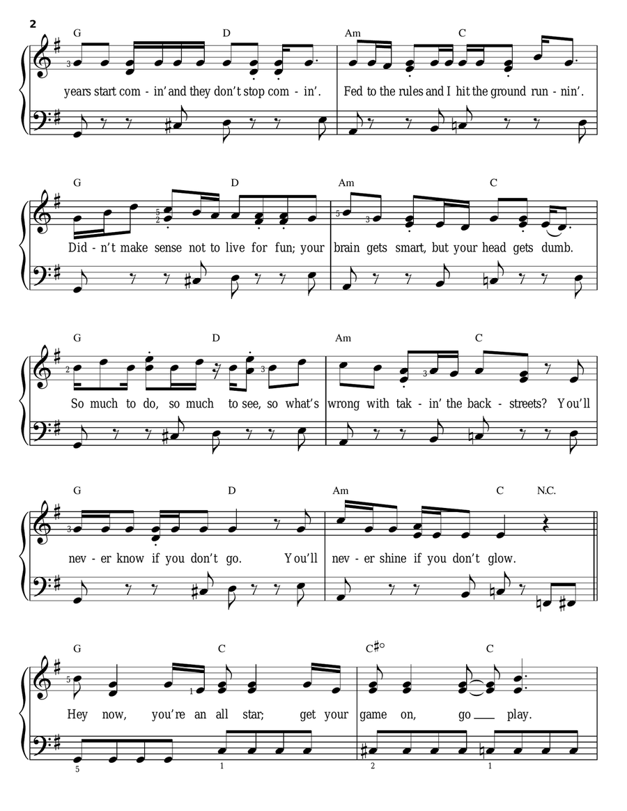 All Star Easy Piano scores gallery preview page 2