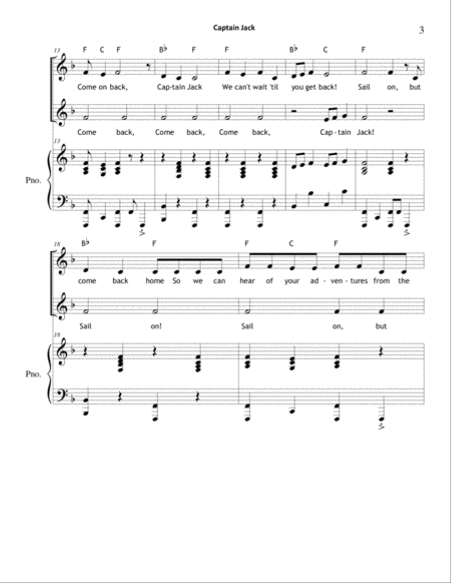 Captain Jack Captain Jack 2-Part scores gallery preview page 3