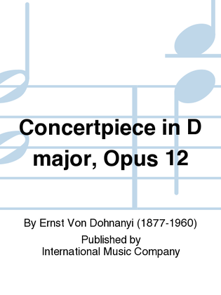 Book cover for Concertpiece In D Major, Opus 12