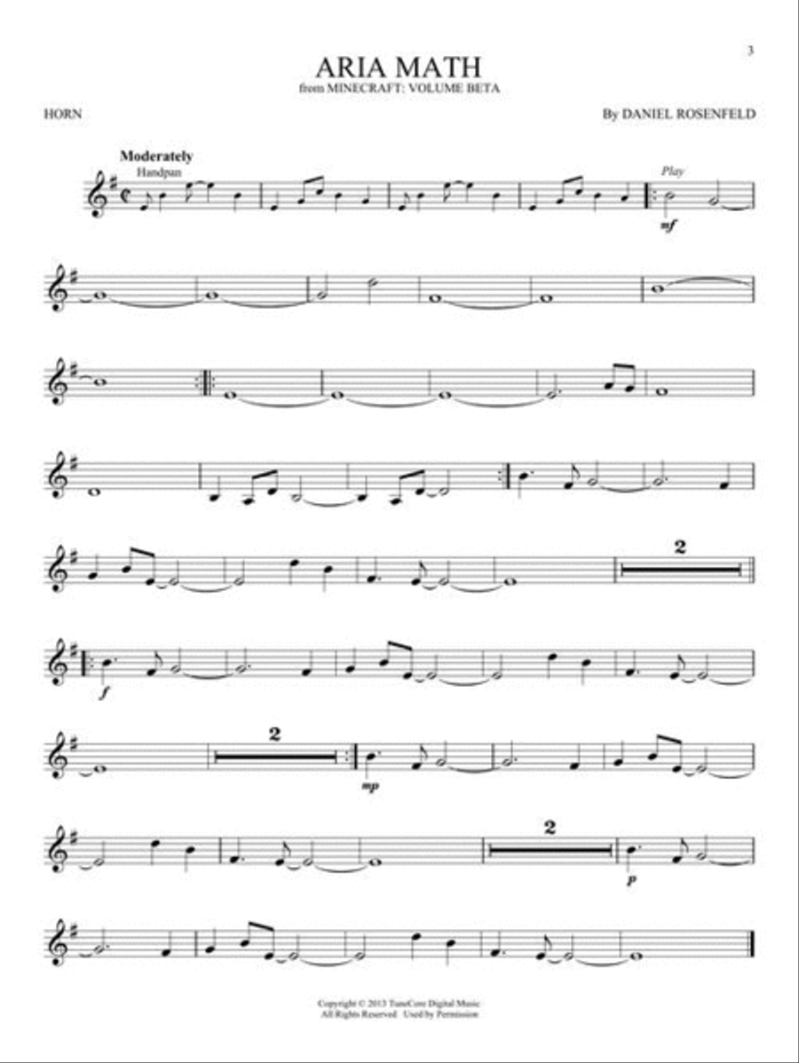 Minecraft – Music from the Video Game Series Horn scores gallery preview page 5