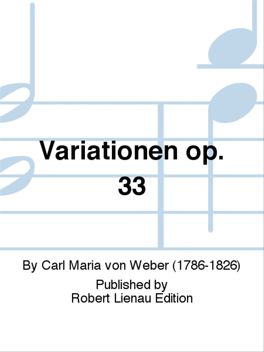 Variatonen Op.33 Ber Ein Thema Aus Silvana Clarinet Solo scores gallery preview page 1