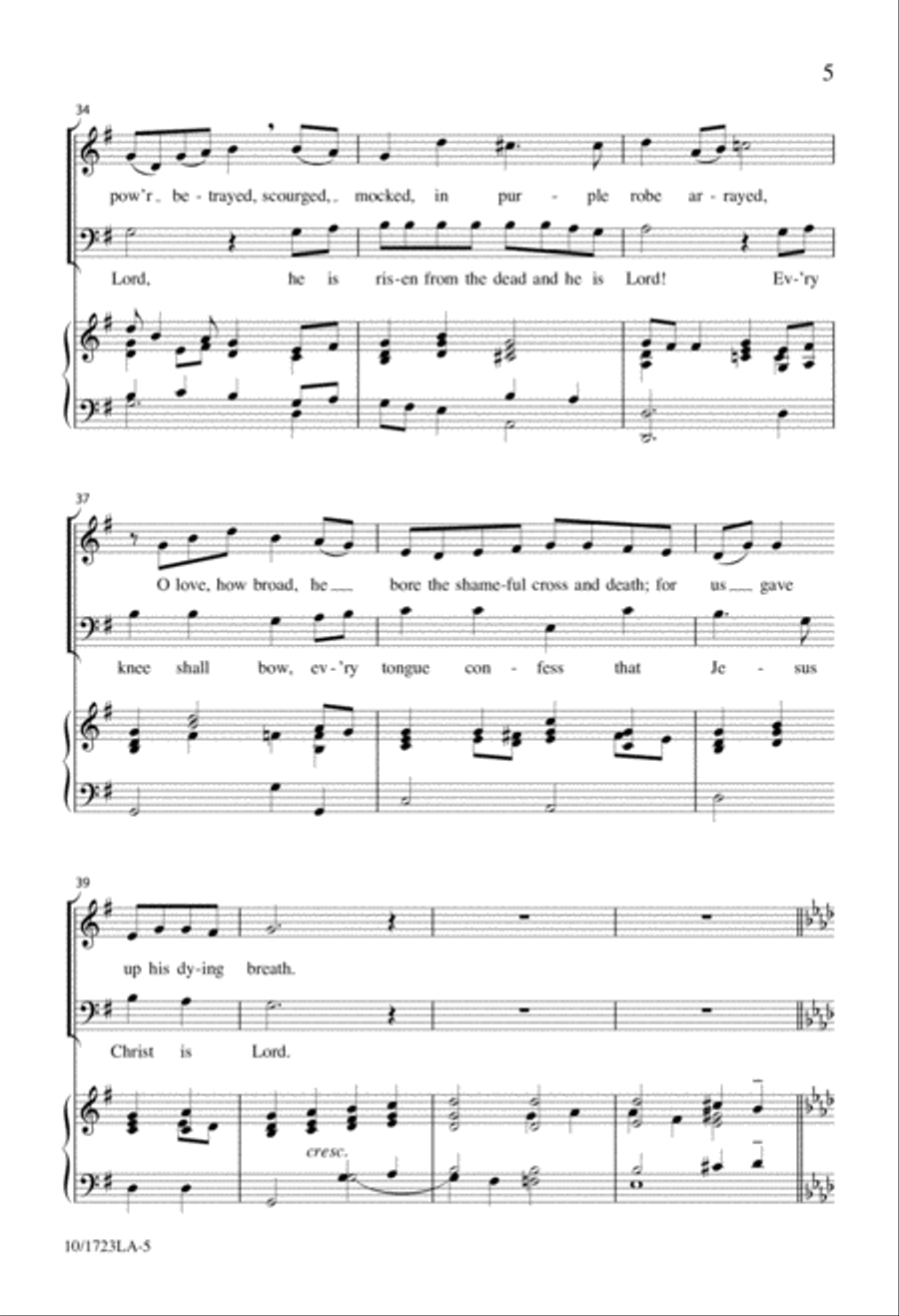 He Is Lord 4-Part scores gallery preview page 5