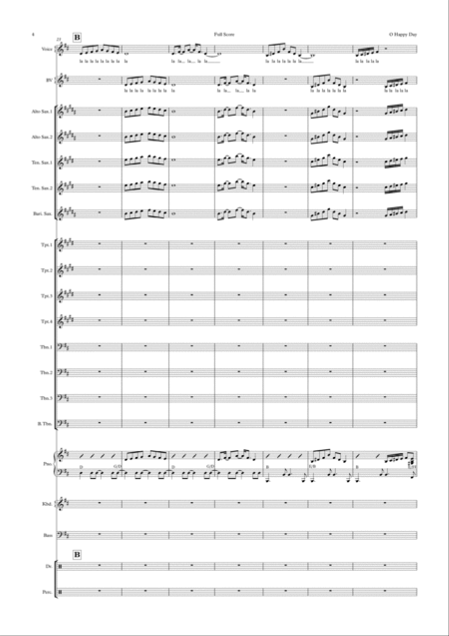 Oh Happy Day Jazz Ensemble scores gallery preview page 4