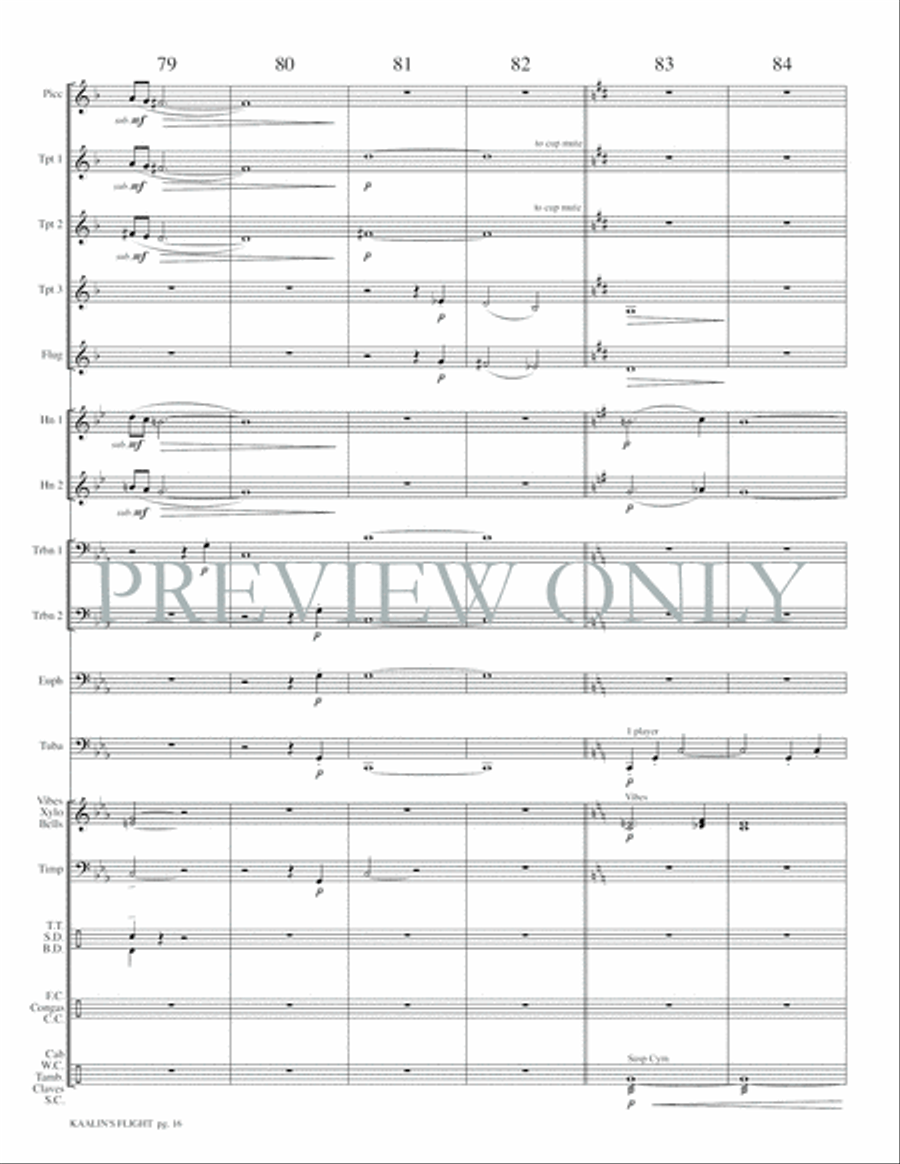 Kaalin's Flight Kaalin's Flight Small Ensemble scores gallery preview page 18