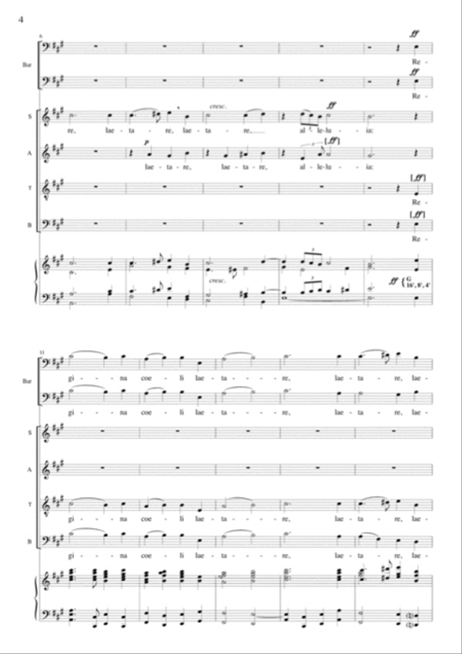 Regina coeli, Op. 18/2 4-Part scores gallery preview page 3