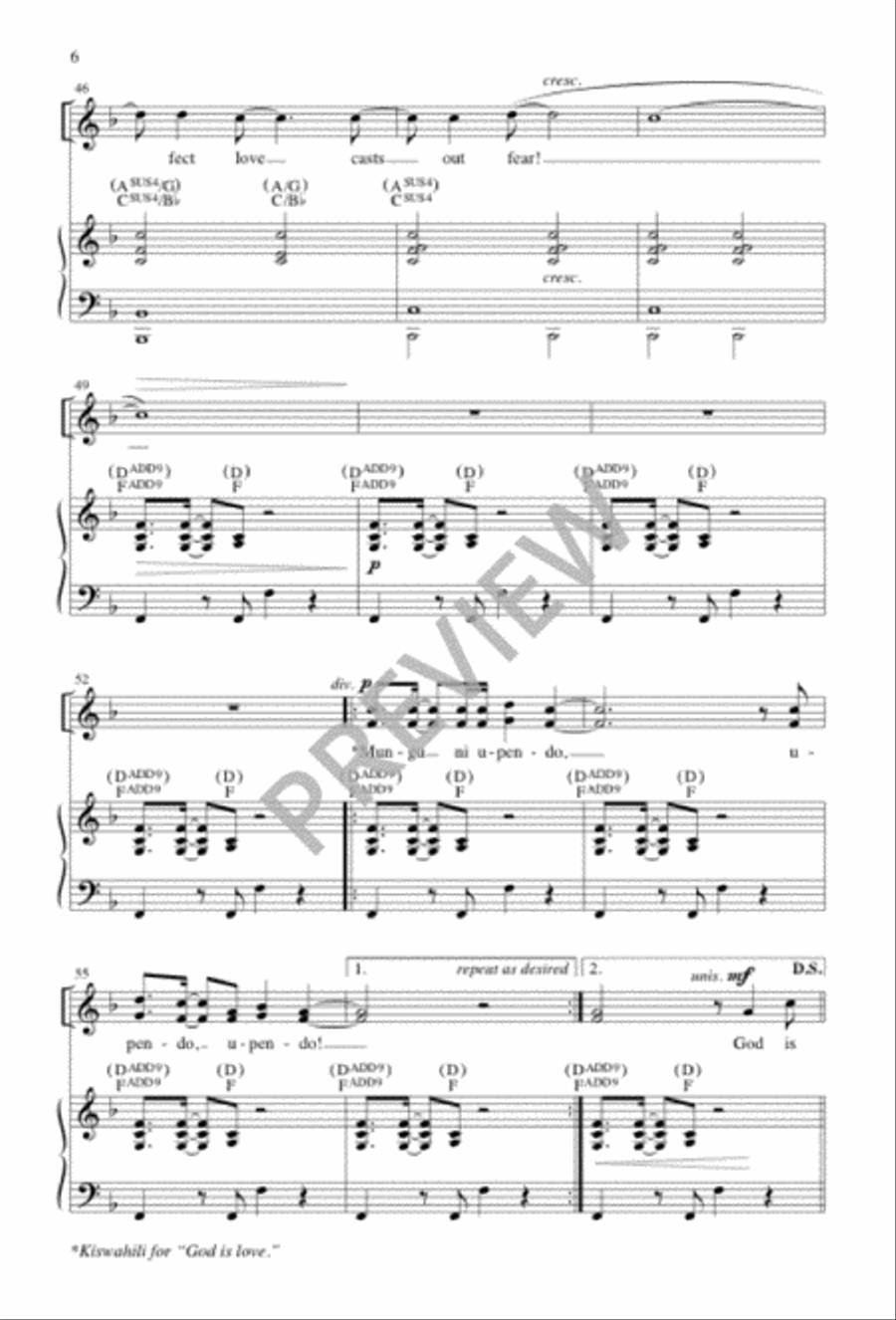 God is Love 2-Part scores gallery preview page 6