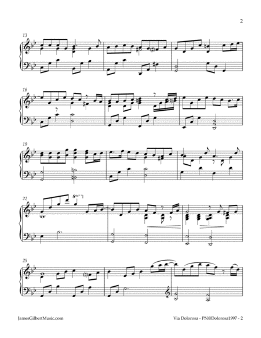 Via Dolorosa Via Dolorosa Piano Solo scores gallery preview page 3