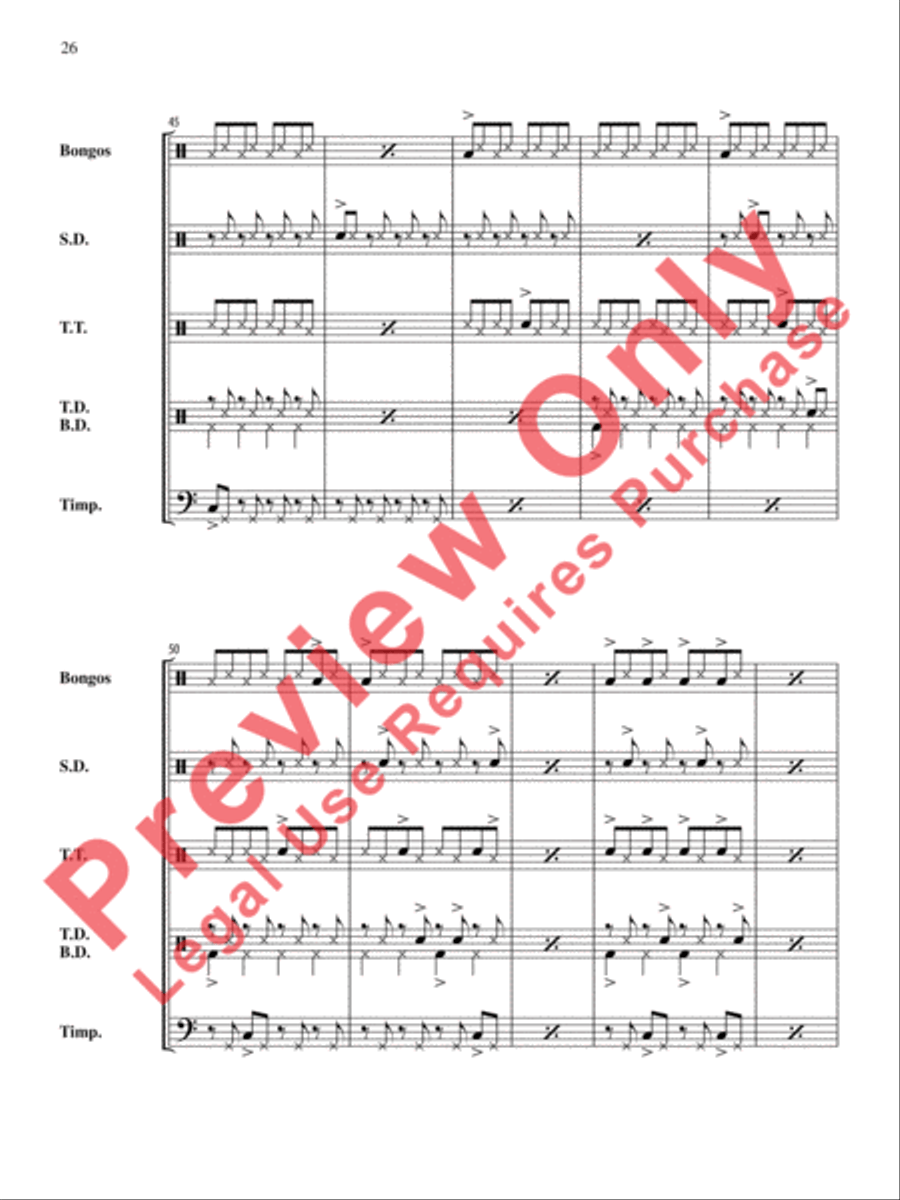 The Anthony J. Cirone Intermediate Percussion Ensemble Collection Percussion Ensemble scores gallery preview page 27