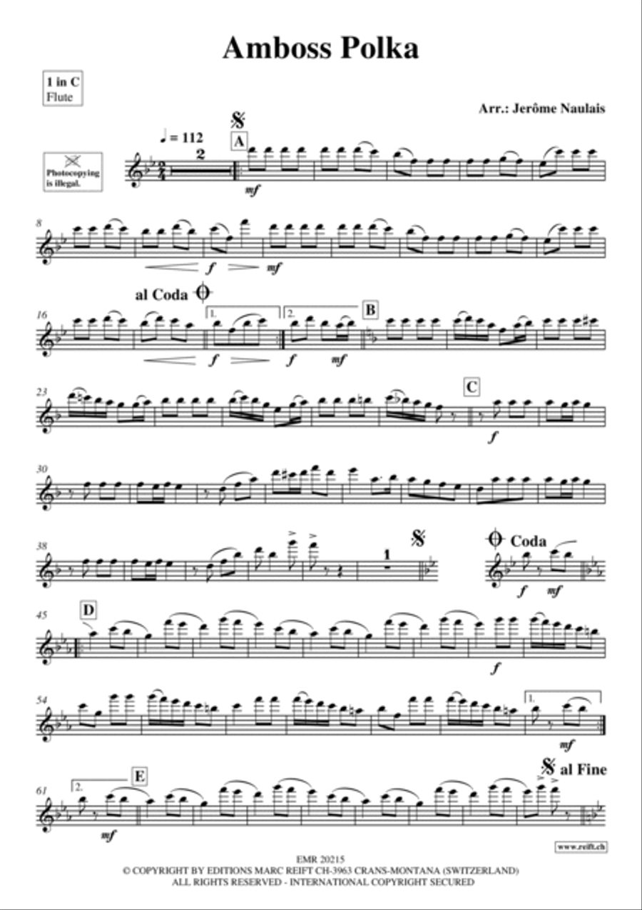 Amboss Polka Amboss Polka Woodwind Quartet scores gallery preview page 5