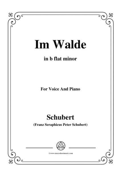 Schubert-Im Walde,Op.93 No.1,in b flat minor,for Voice&Piano image number null