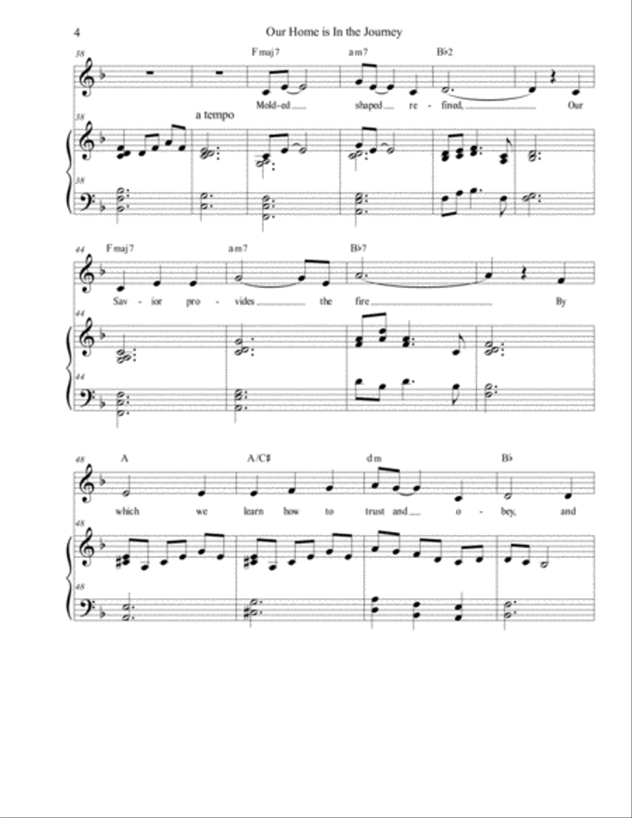 Our Home is in the Journey Voice Solo scores gallery preview page 4