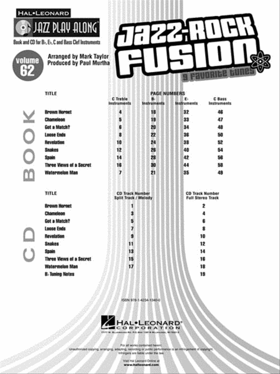 Jazz-Rock Fusion C Instrument scores gallery preview page 3