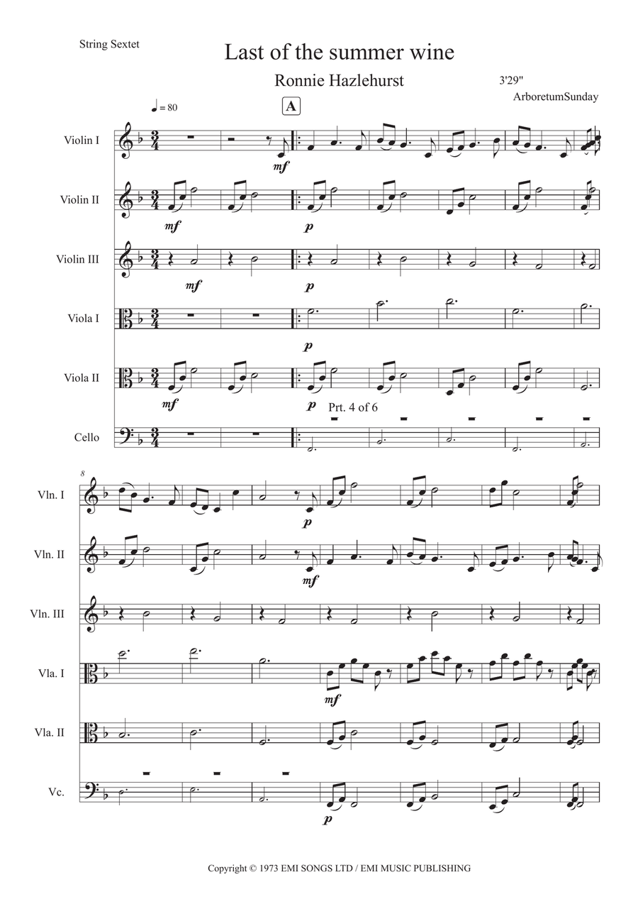 Last Of The Summer Wine Theme Small Ensemble scores gallery preview page 2