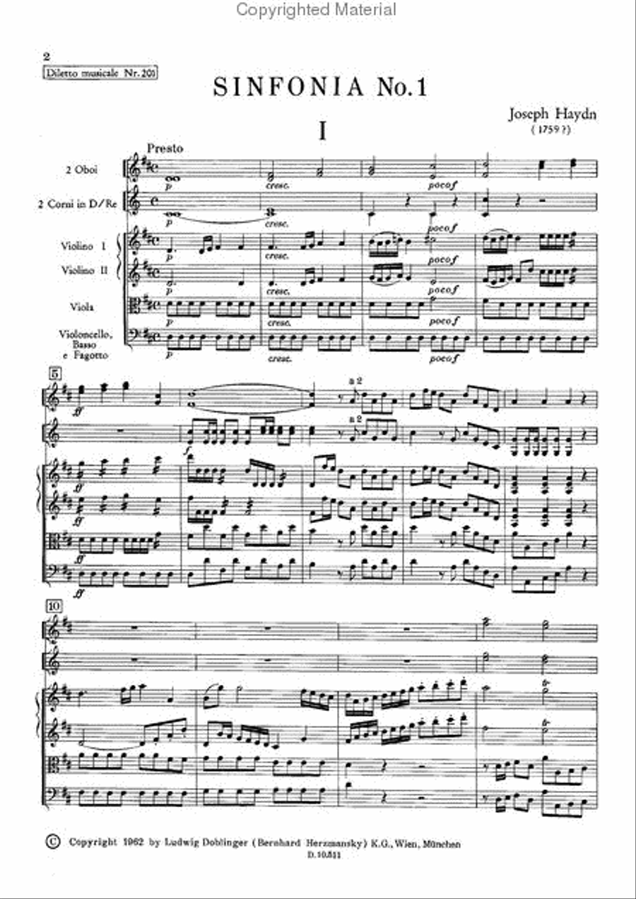 Sinfonia Nr. 1 D-Dur Orchestra scores gallery preview page 2