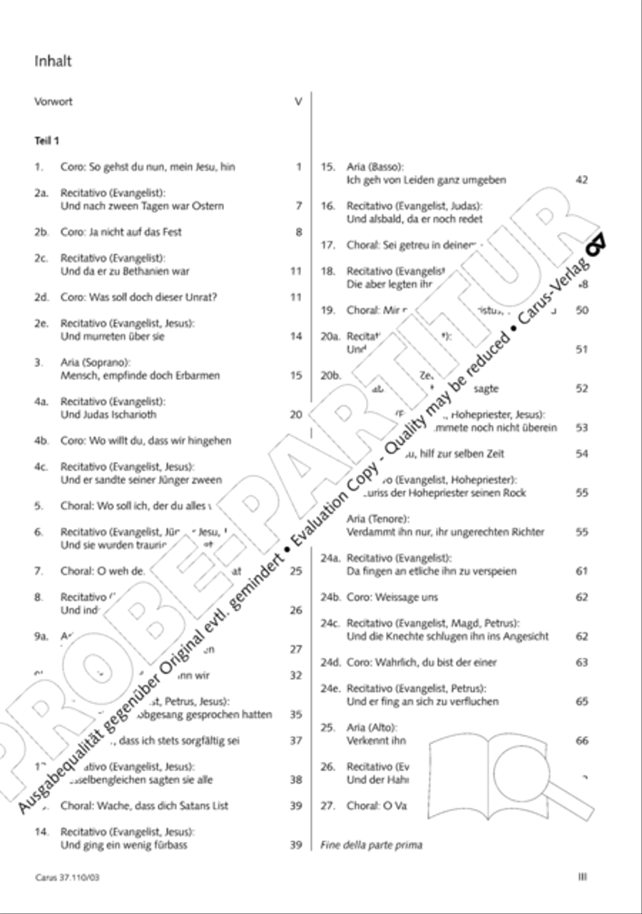Markuspassion. Werkausgabe Reihe 1, Bd. 7 (Homilius) 4-Part scores gallery preview page 4