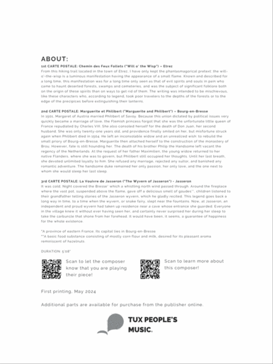 Cartes Postales Concert Band scores gallery preview page 3