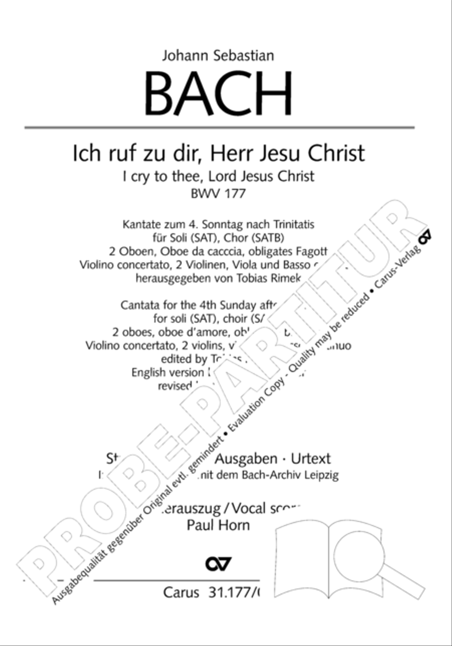 I cry to thee, Lord Jesus Christ (Ich ruf zu dir, Herr Jesu Christ) 4-Part scores gallery preview page 2