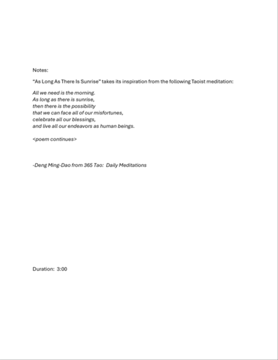 As Long As There Is Sunrise Concert Band scores gallery preview page 3