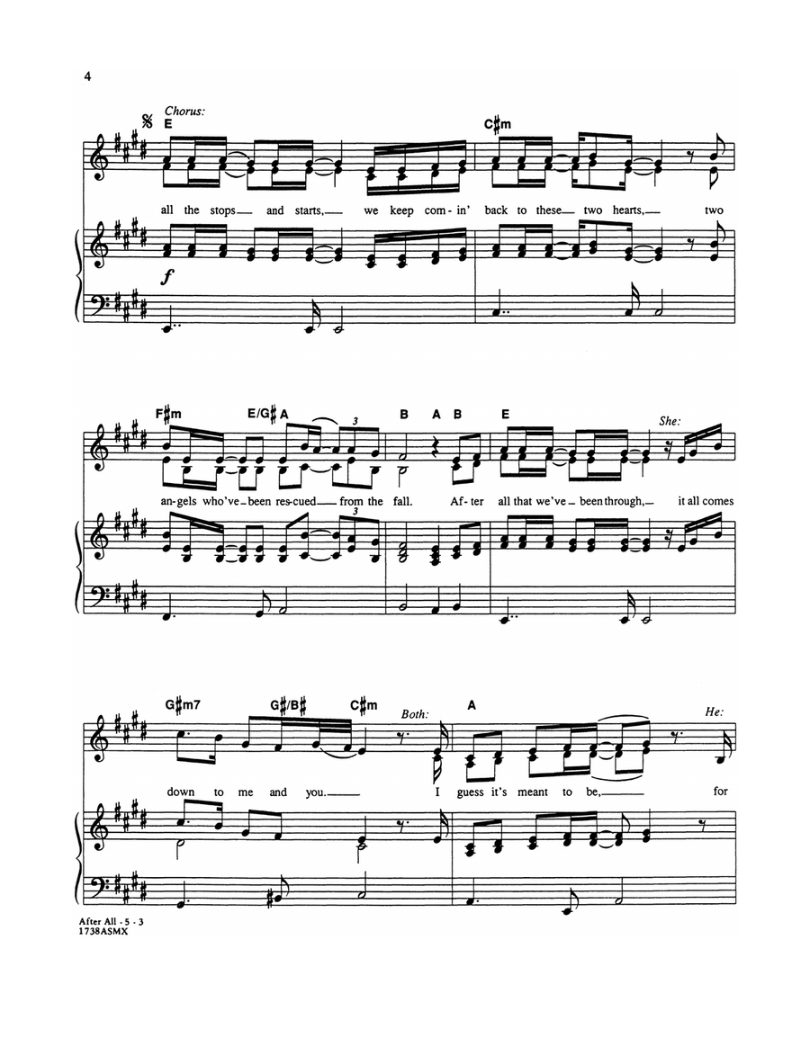 After All (Love Theme from Chances Are) Voice scores gallery preview page 3