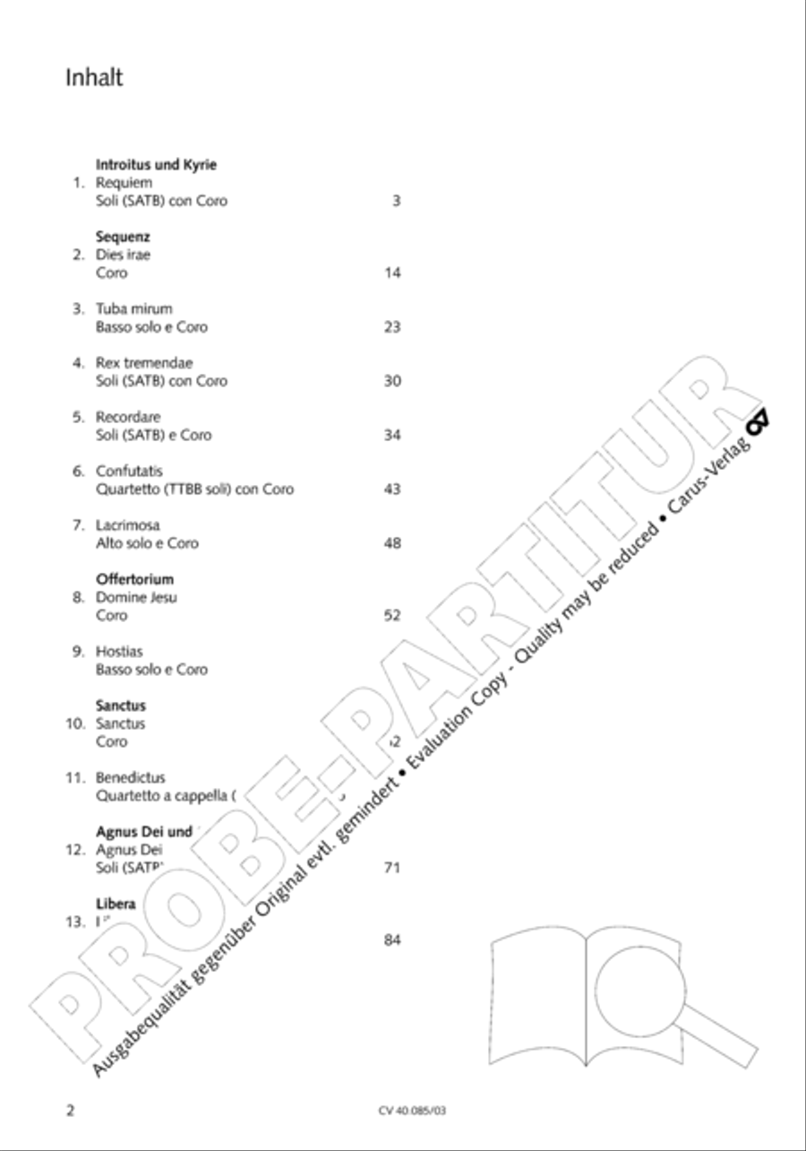 Missa pro defunctis Missa pro defunctis 4-Part scores gallery preview page 3