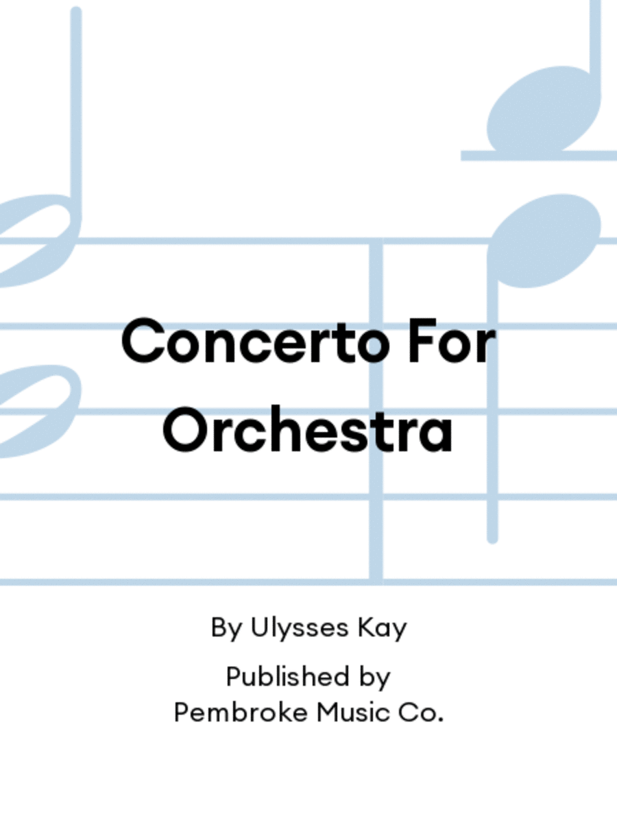 Concerto For Orchestra Concerto For Orchestra Orchestra scores gallery preview page 1