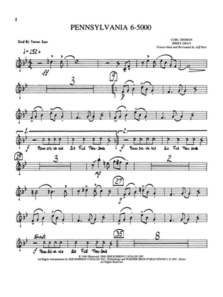 Pennsylvania 6-5000: 2nd B-flat Tenor Saxophone