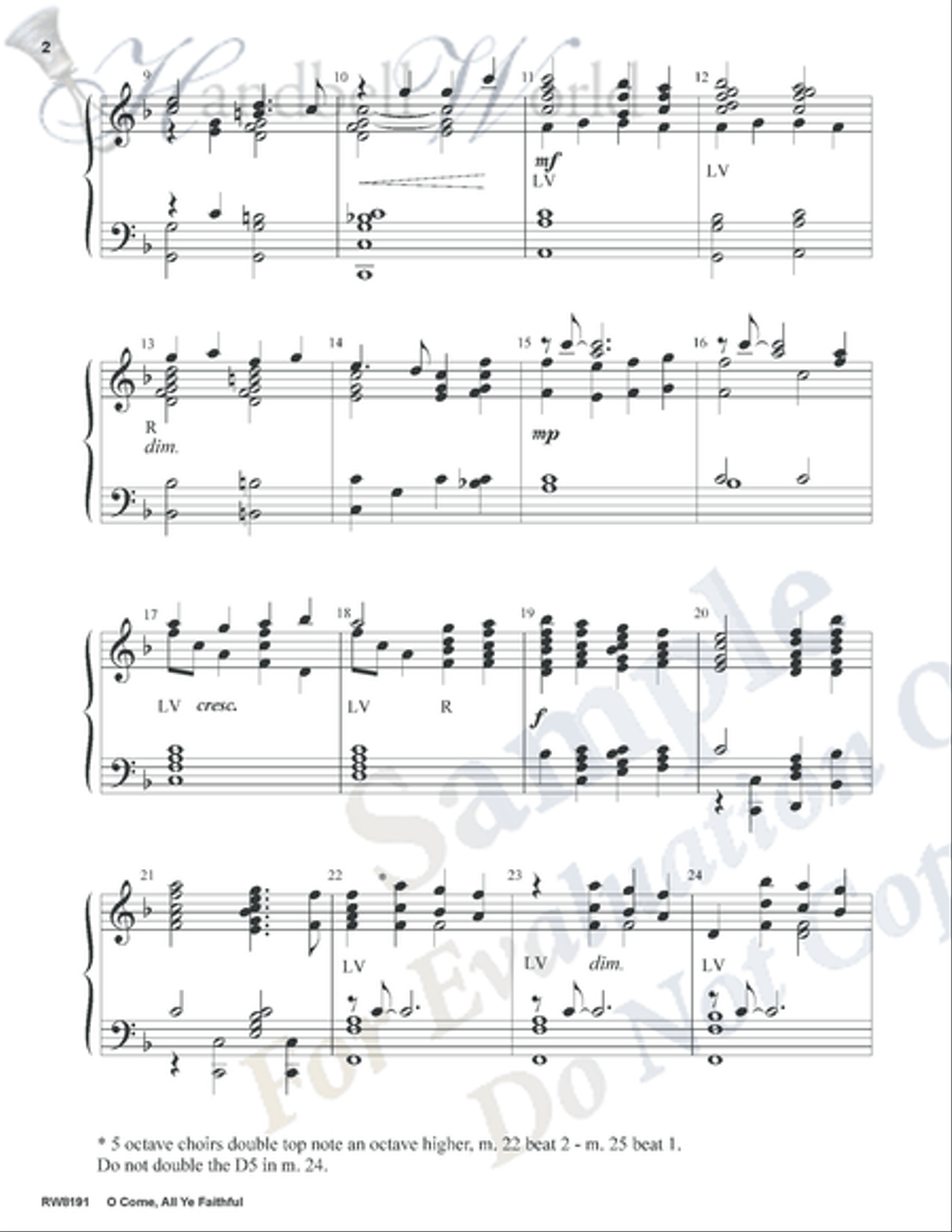 O Come All Ye Faithful 5-Octaves scores gallery preview page 2