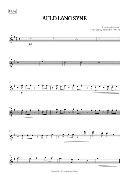 Auld Lang Syne • New Year's Anthem | Woodwind Quartet sheet music image number null
