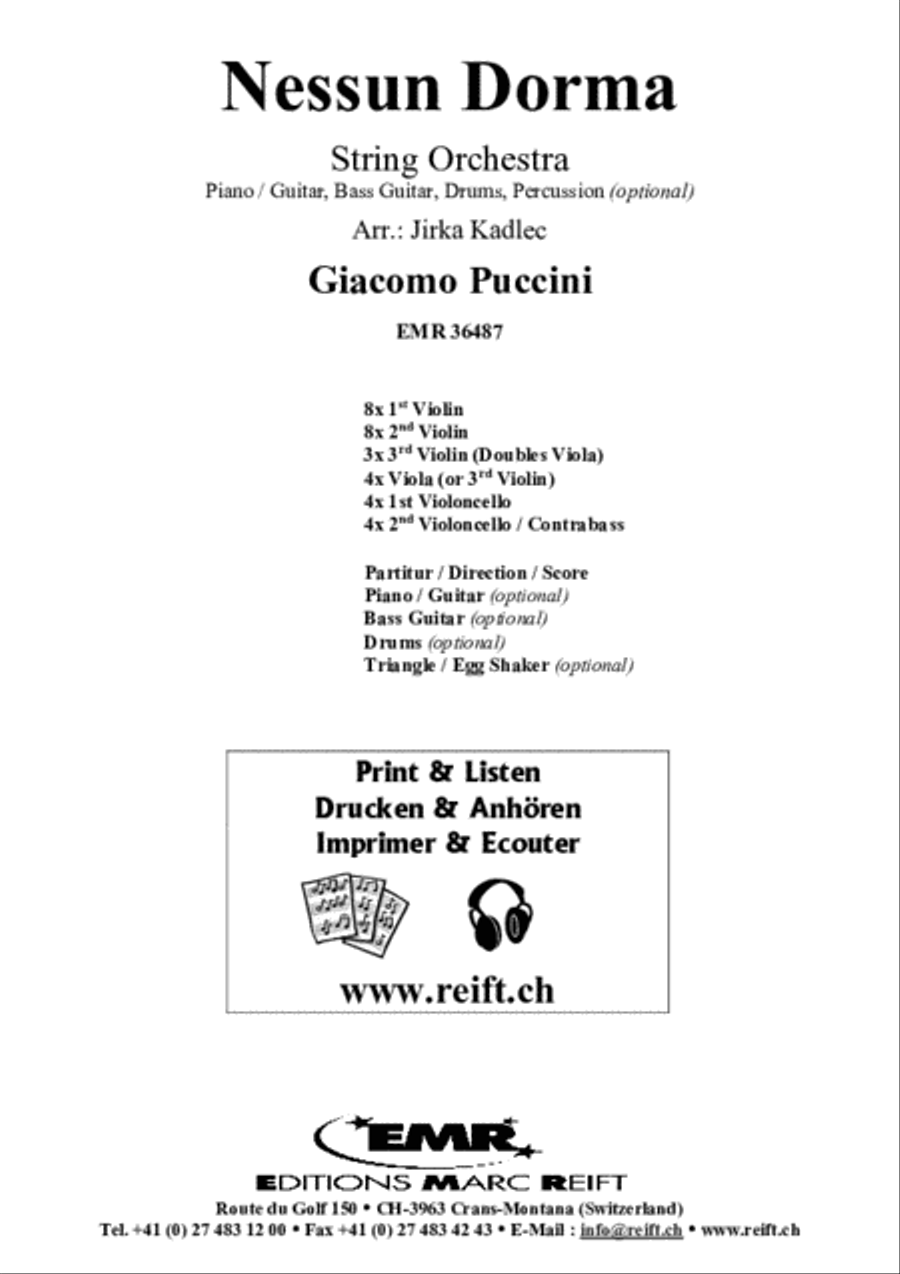 Nessun Dorma String Orchestra scores gallery preview page 2
