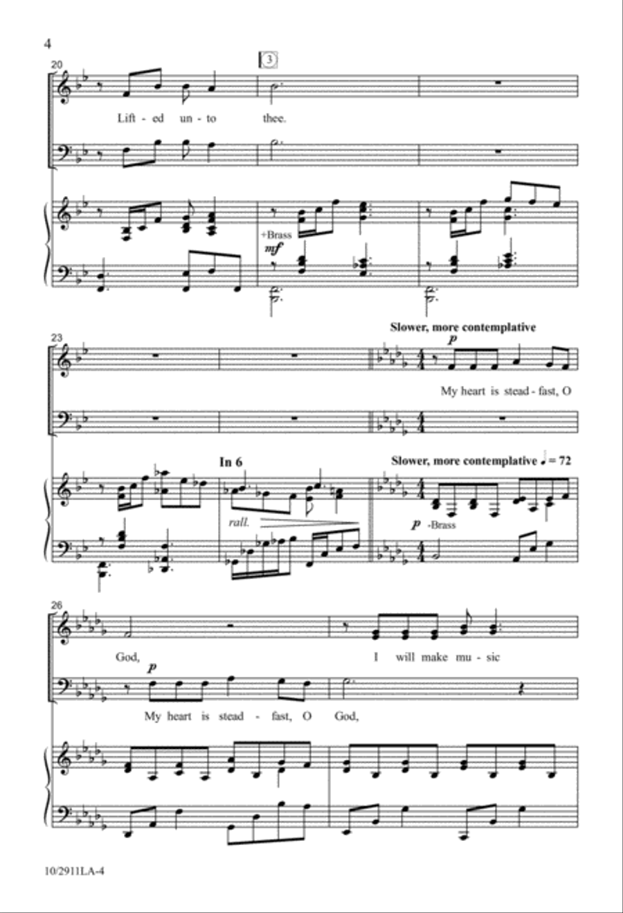We Will Lift Up Our Hearts 4-Part scores gallery preview page 4