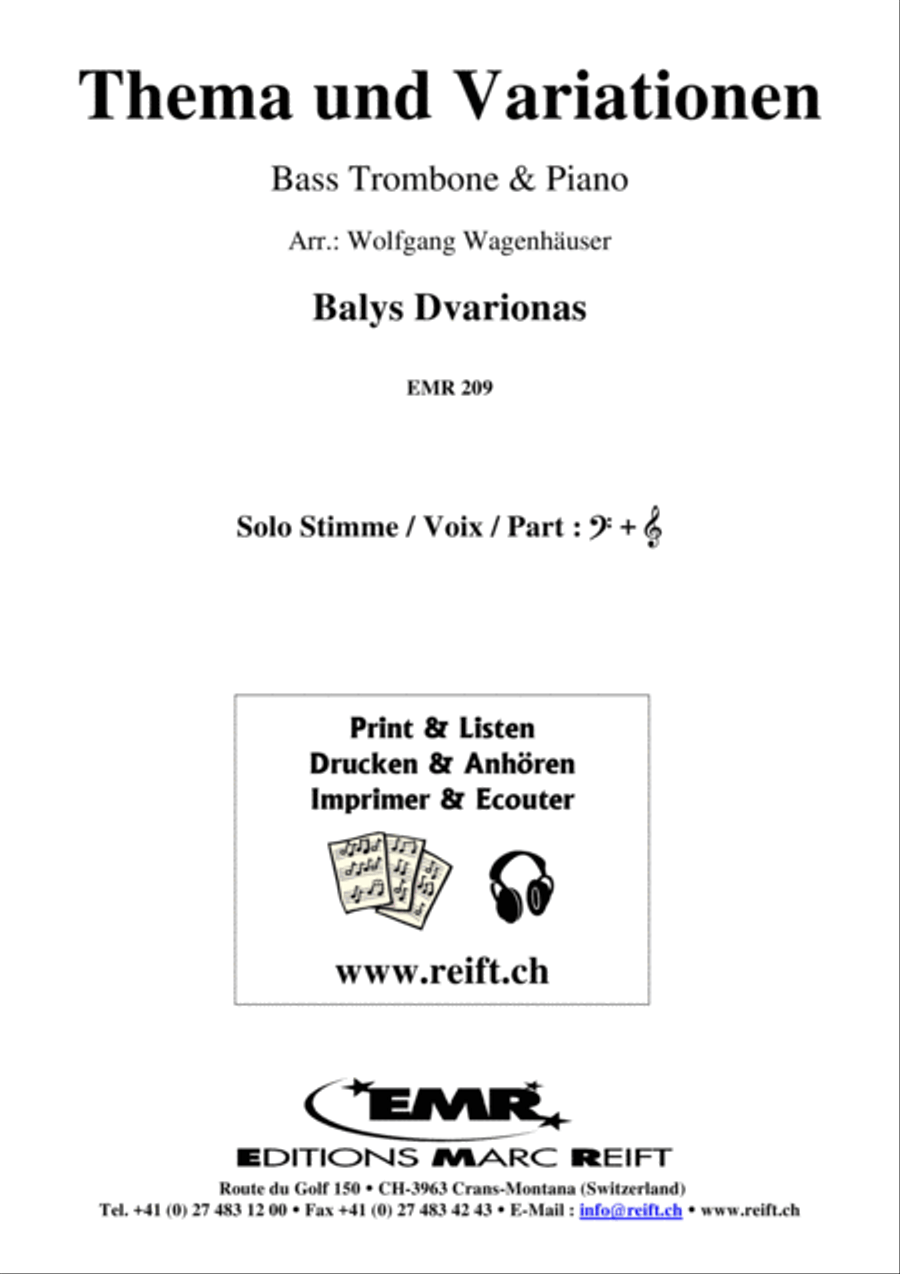 Thema und Variationen Thema und Variationen Bass Trombone scores gallery preview page 2