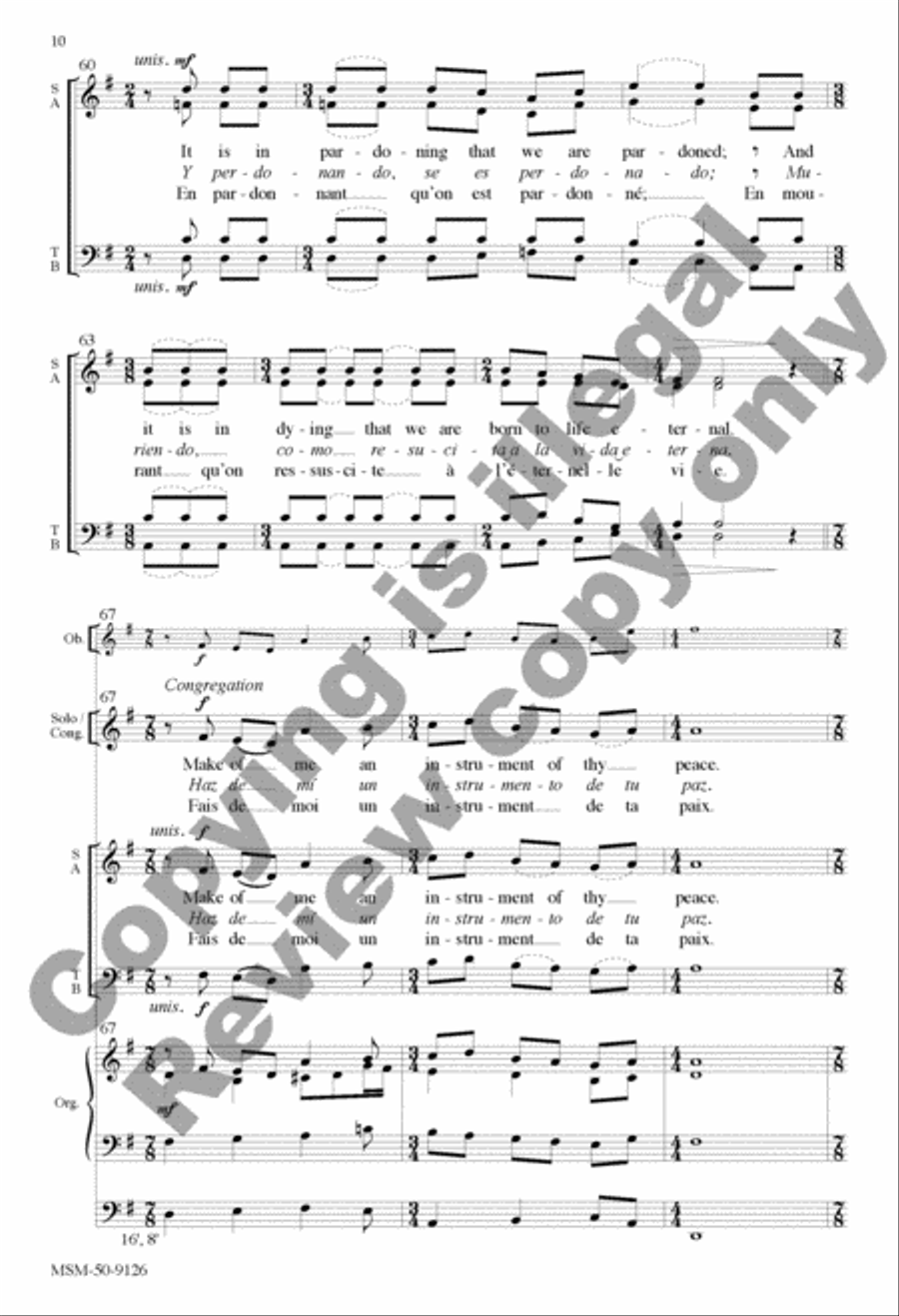 Peace Prayer of St. Francis 4-Part scores gallery preview page 20