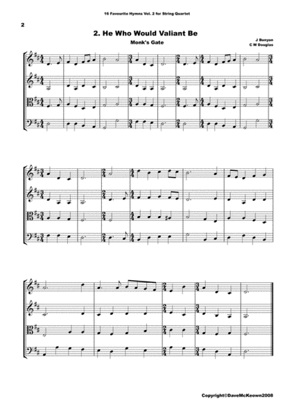 16 Favourite ﻿Hymns for String Quartet (Vol 2.) image number null