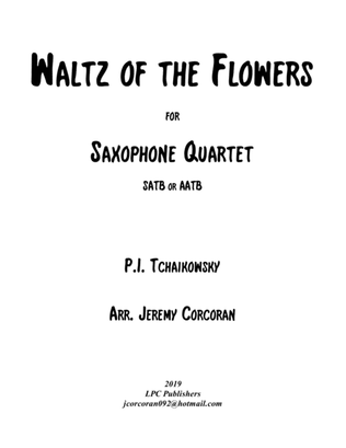 Book cover for Waltz of the Flowers from The Nutcracker Suite for Saxophone Quartet (SATB or AATB)