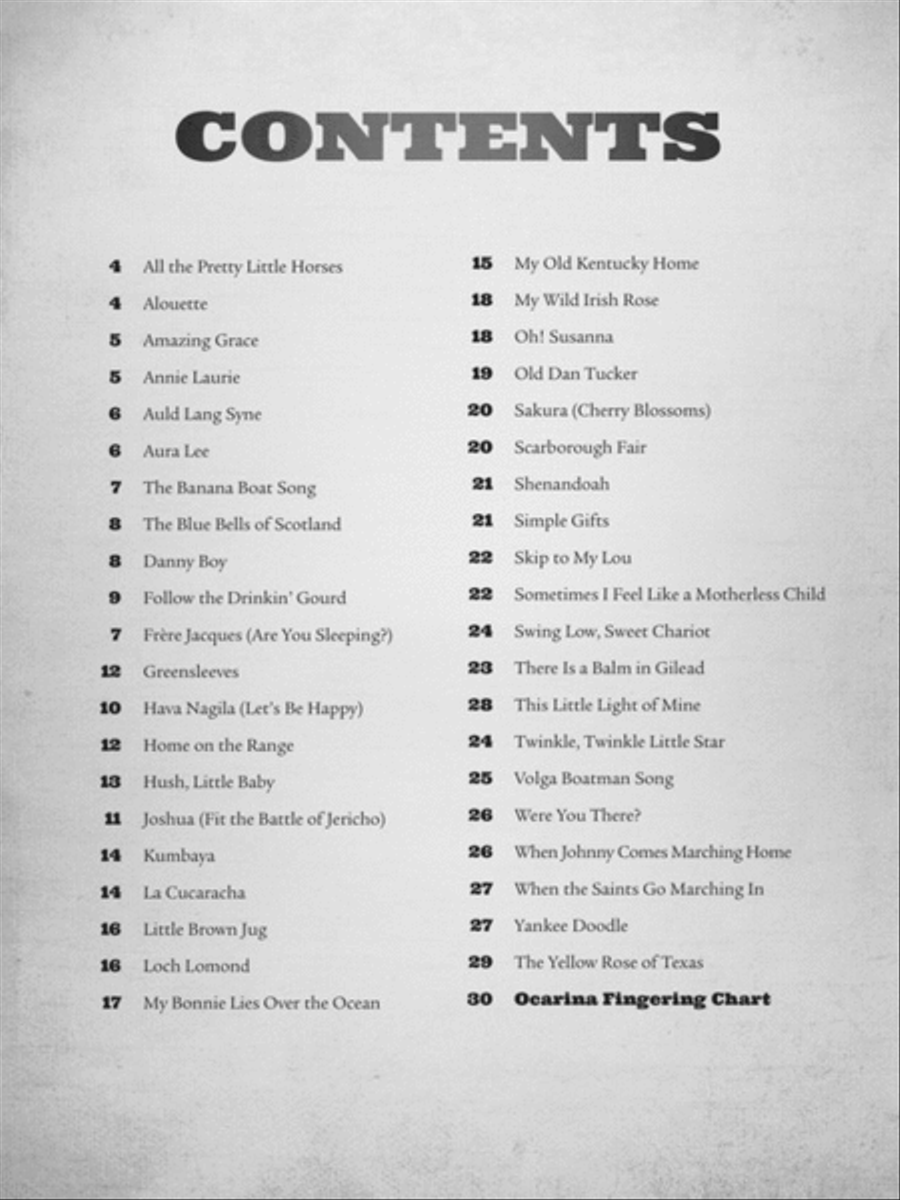 Folk Songs for Ocarina