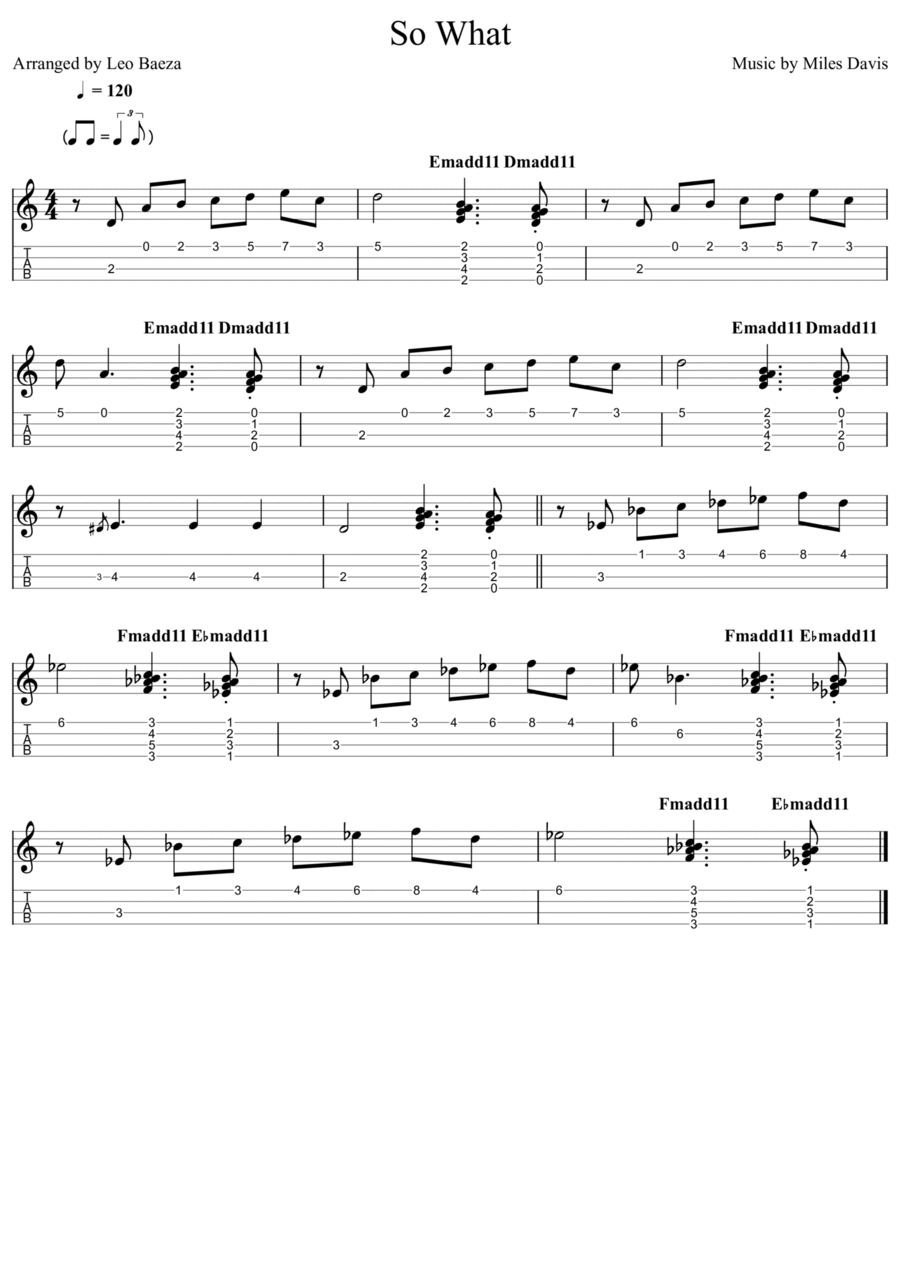 So What Ukulele scores gallery preview page 1